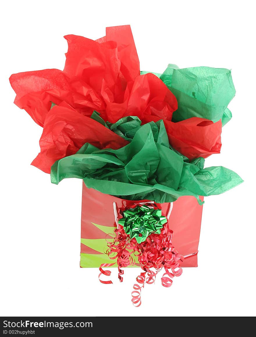 Red and Green Gift Holiday Gift Bag