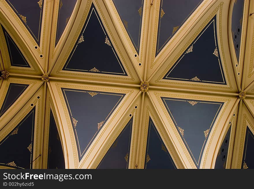 Stock photograph of the interior of a small catholic basilica. Stock photograph of the interior of a small catholic basilica