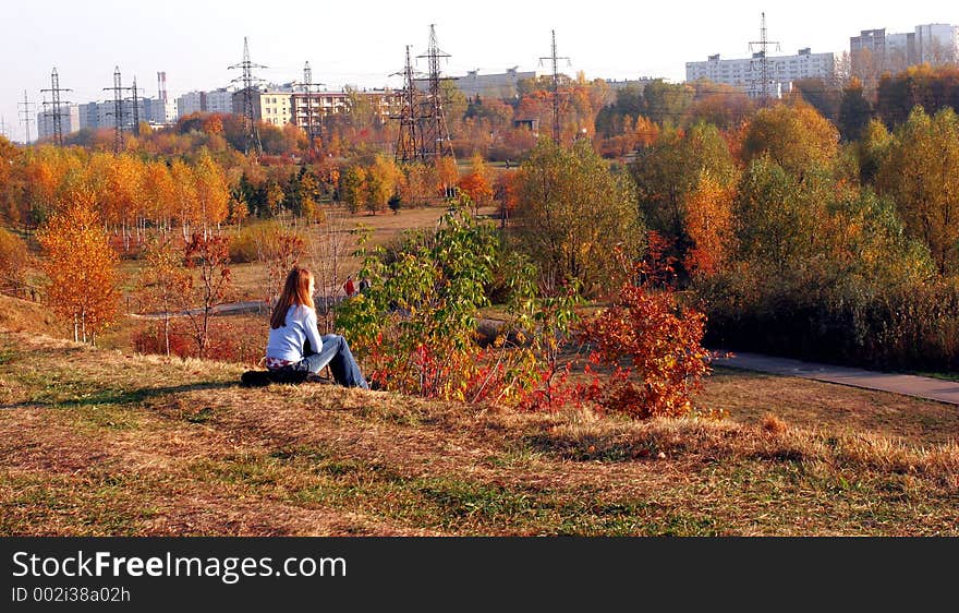 Girl and Autumn