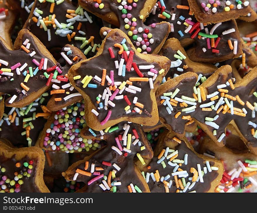 Home-made gingerbread xmas cakes