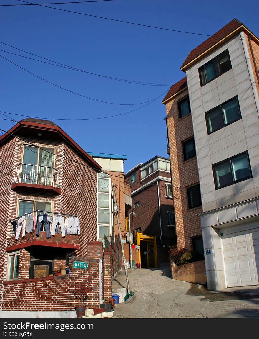 Apartment buildings in Seoul. Apartment buildings in Seoul