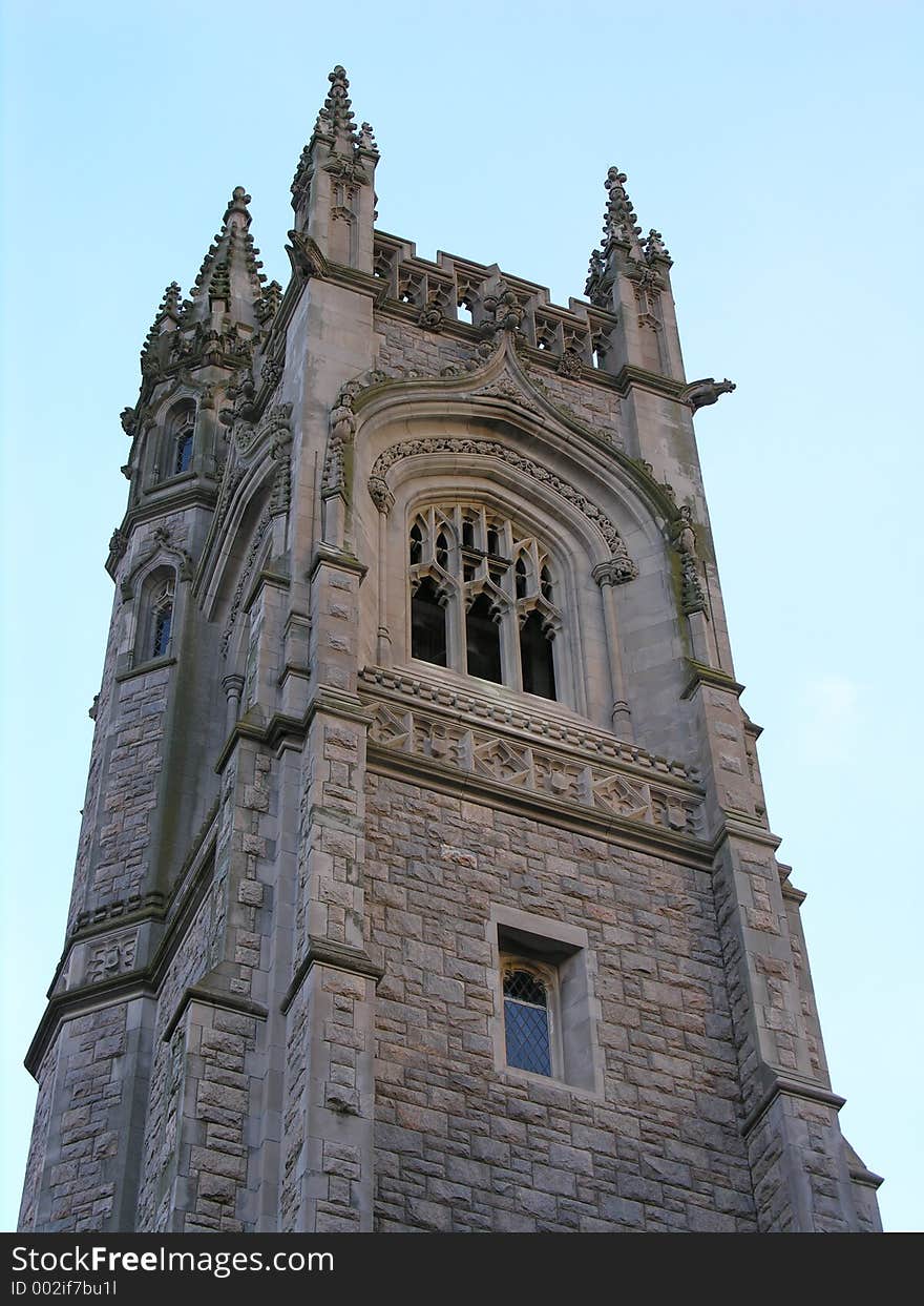 A historic Church tower.