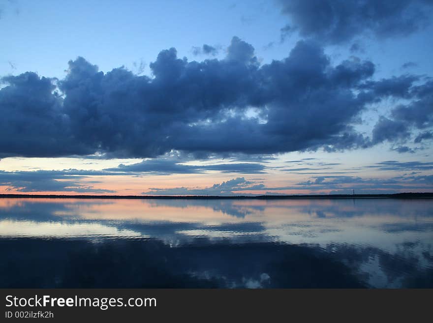 Sunset on the water