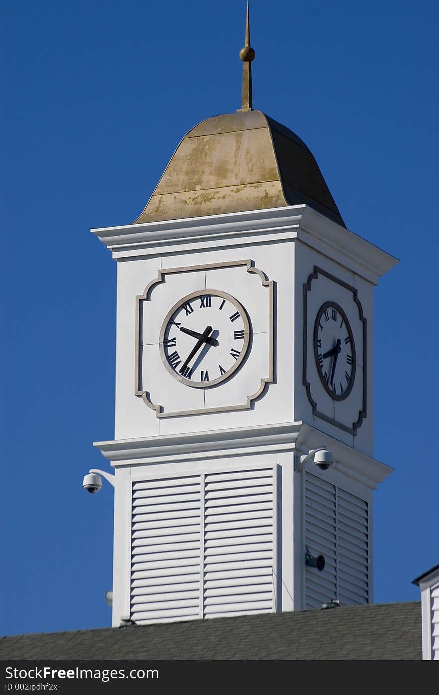 Clock Tower showing time in Cumming, GA USA