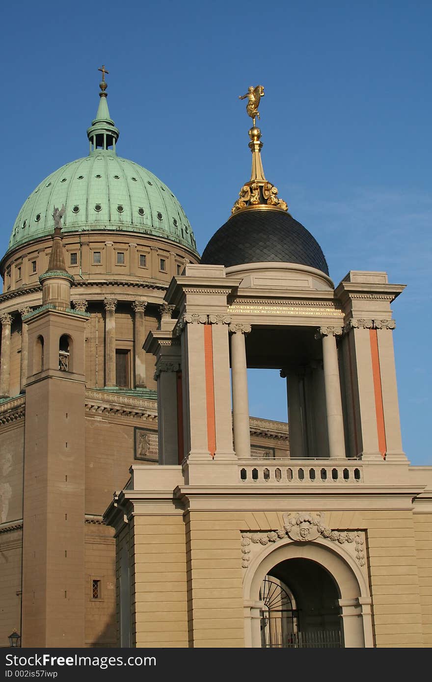 The Nikolai Church and the Fortuna Portal in Potsdam