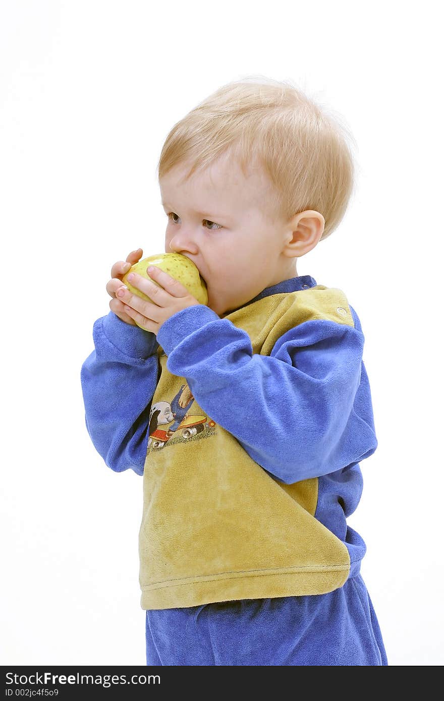 Baby On The White Background