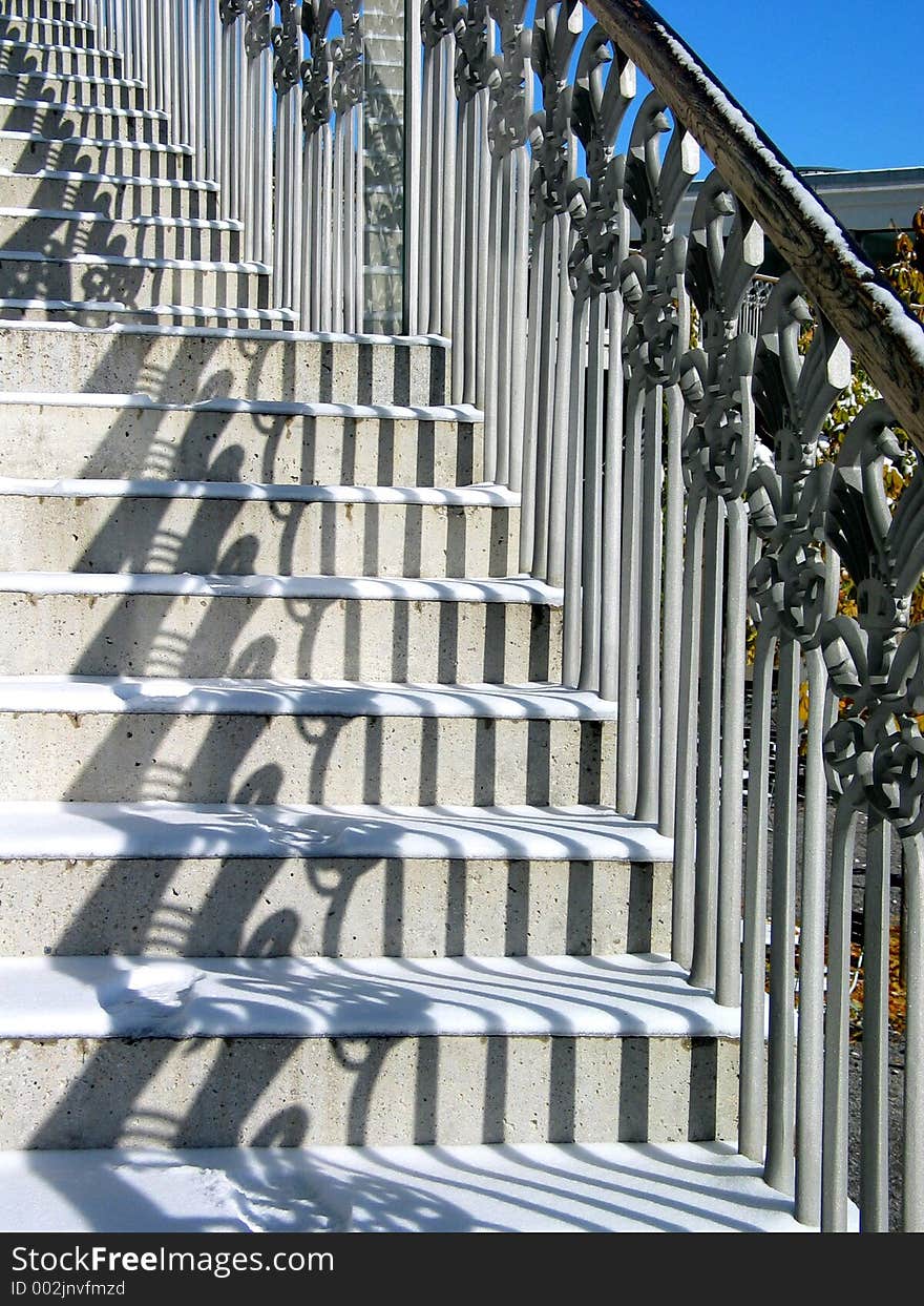 Stairs in winter