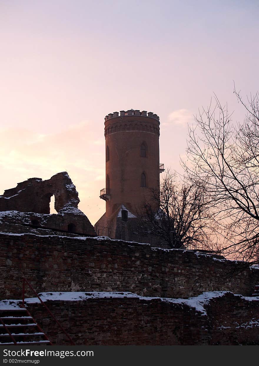 Watch tower! Dracula's castle in Targoviste Romania.
