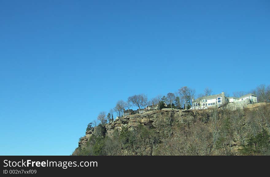 Houses on a cliff