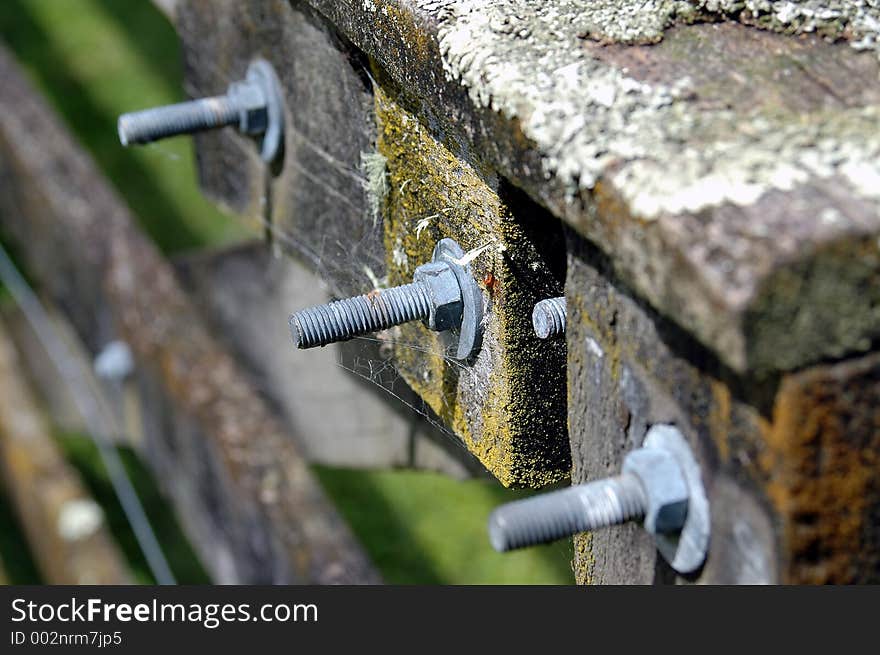 Three Bolts in farm fence