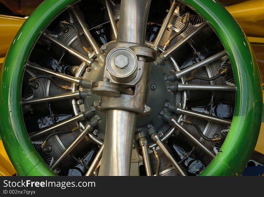 Close-up view of aircraft's propeller