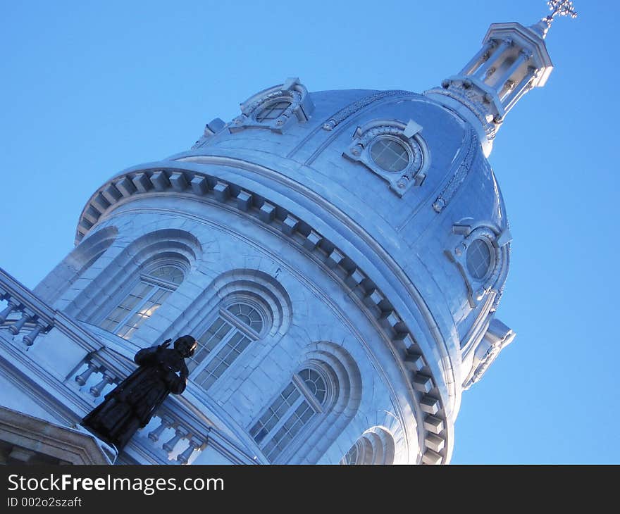 This image depicts the dome atop the French University in Winnipeg, Canada. This image depicts the dome atop the French University in Winnipeg, Canada.