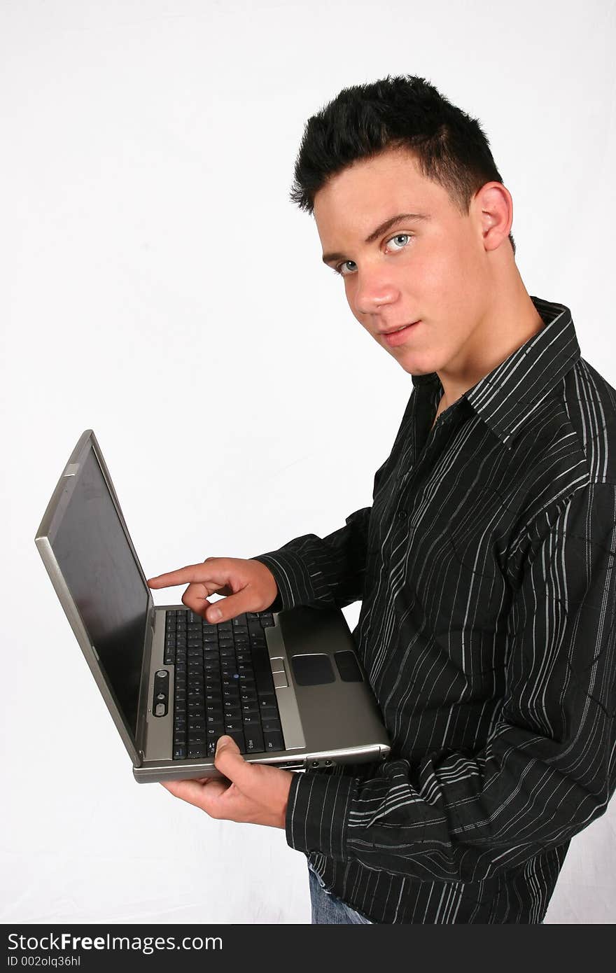 Businessman with his laptop