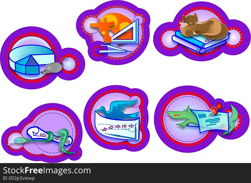 Vector graphics for using in office, school, high school, website, children books. Vector graphics for using in office, school, high school, website, children books