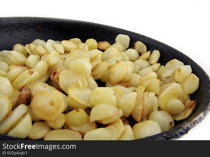 Potato in cast iron pan