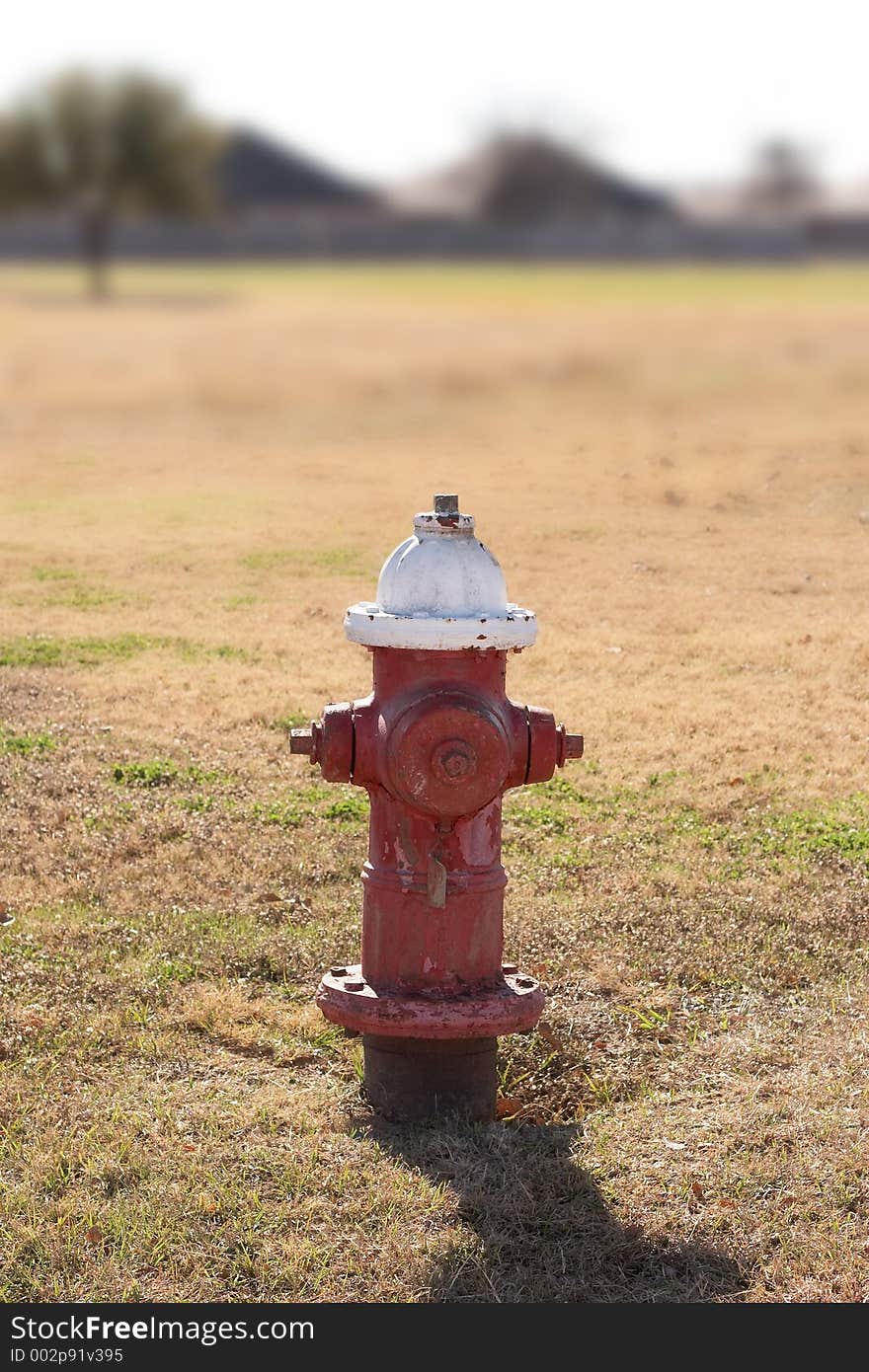 Red fire hydrant