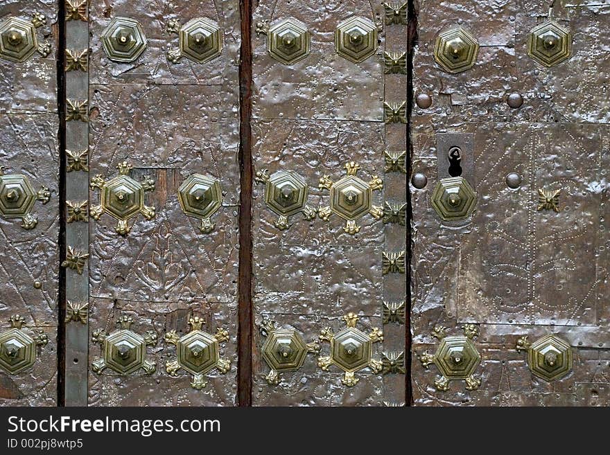 Ancient door,Huesca cathedral,Spain