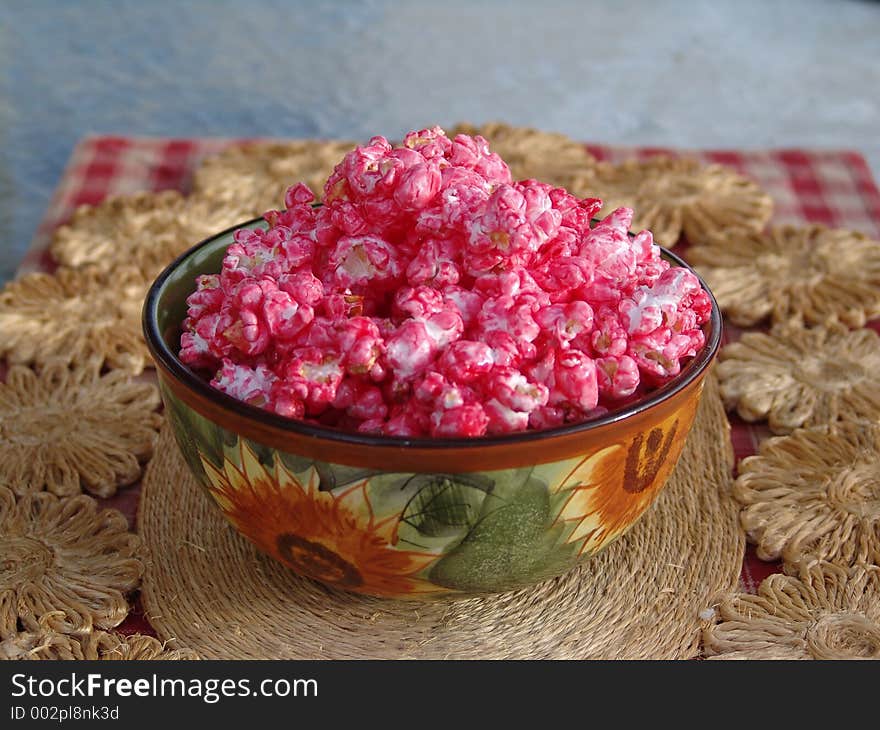 Pink popcorn