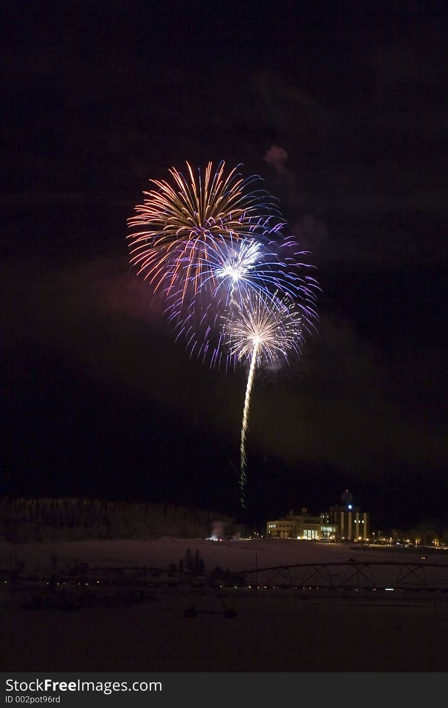 Three Fireworks Explosions