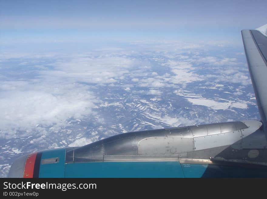 Snow under Wing