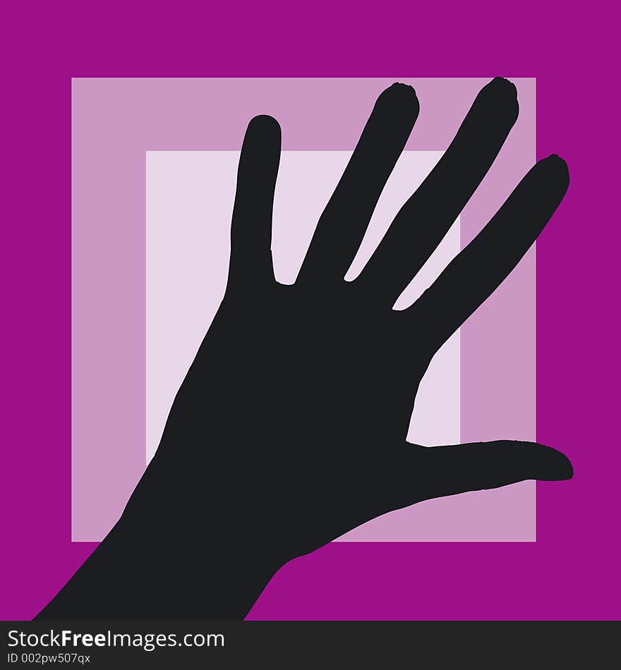 Hand On A Pink Background