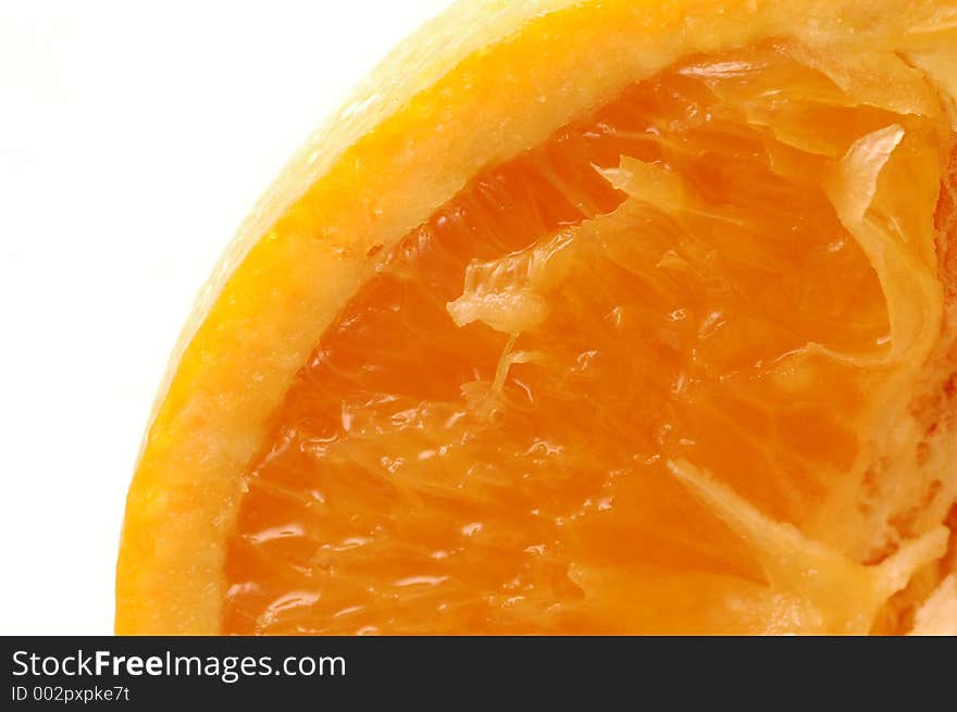 Navel orange macro vertical