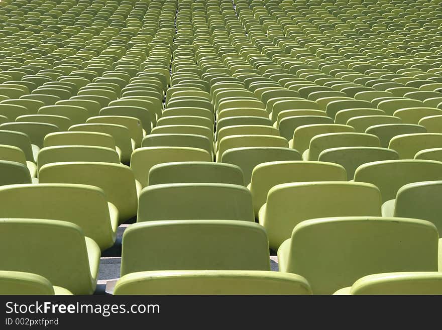 Empty sports stadium