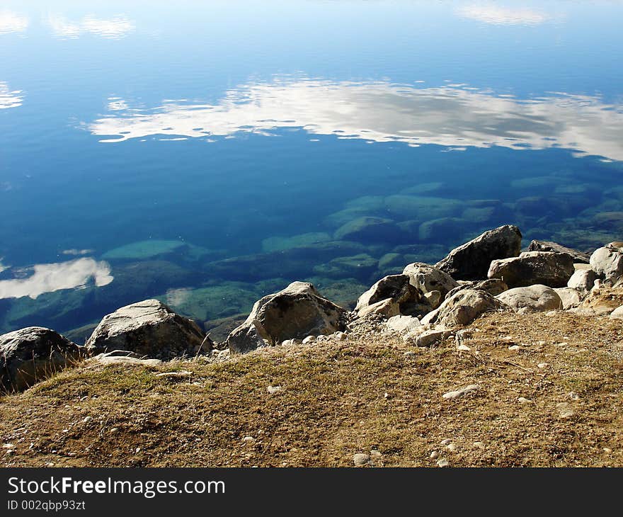 Crystal clear lake in new zealand. Crystal clear lake in new zealand