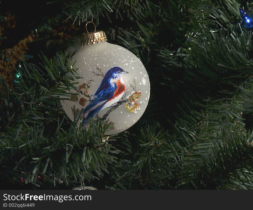 Christmas ornament hanging on the tree. Christmas ornament hanging on the tree