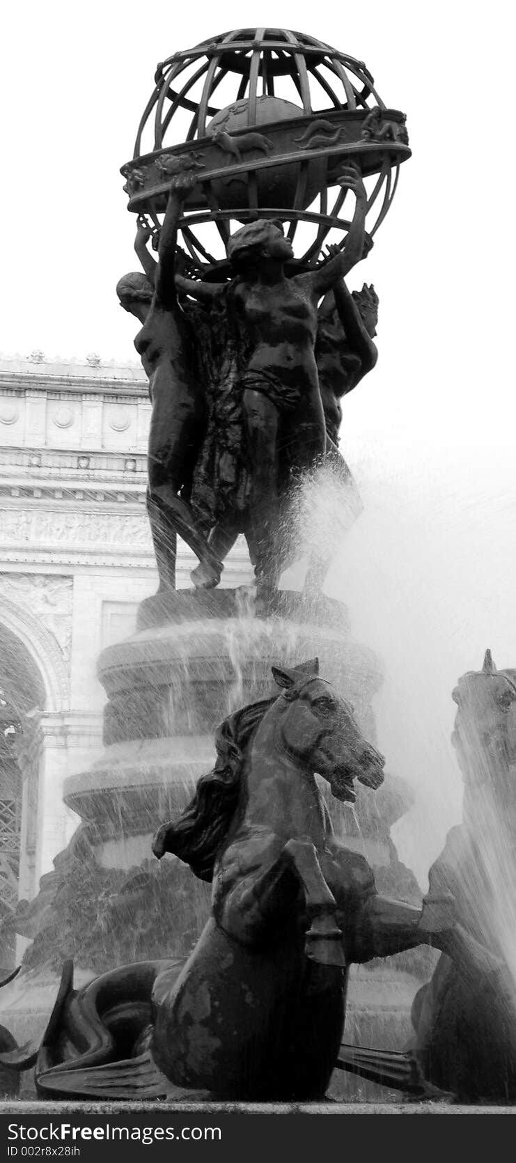 Horse monumen of a fountain