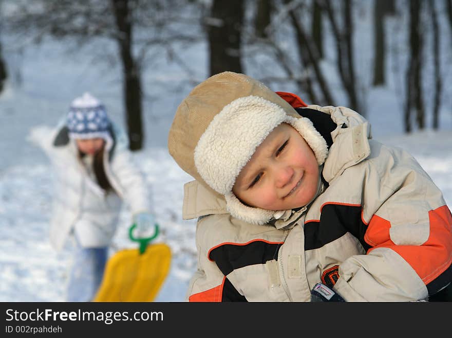 Children on snow