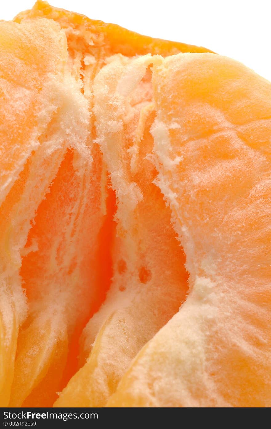 Tangerine sections macro detail. Tangerine sections macro detail