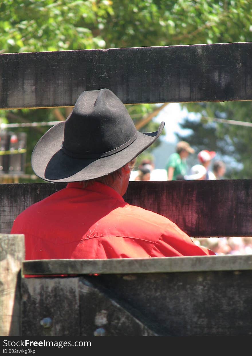 Cowboy waiting for his next event. Cowboy waiting for his next event