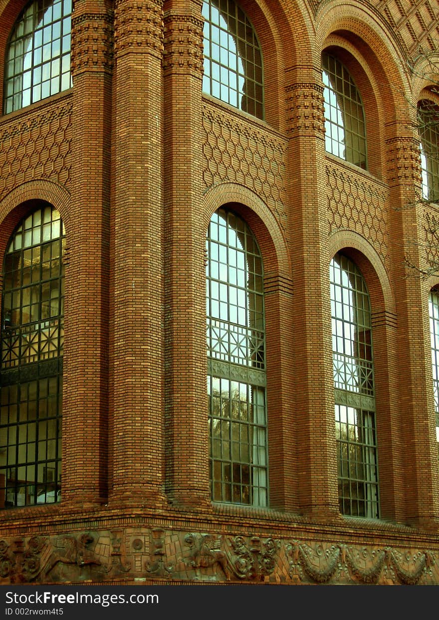 Magnificant industrial brick building. Magnificant industrial brick building