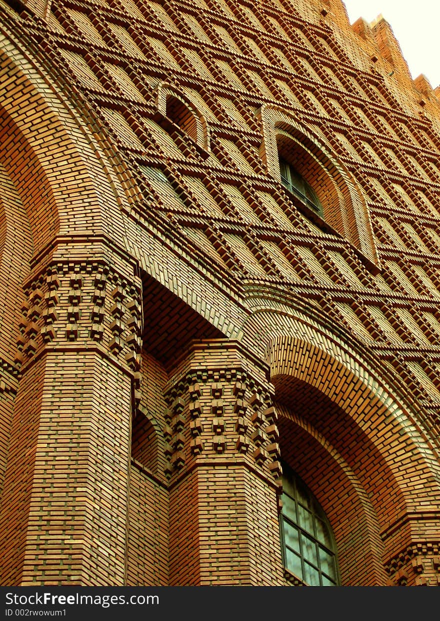 Magnificant european brick building. Magnificant european brick building