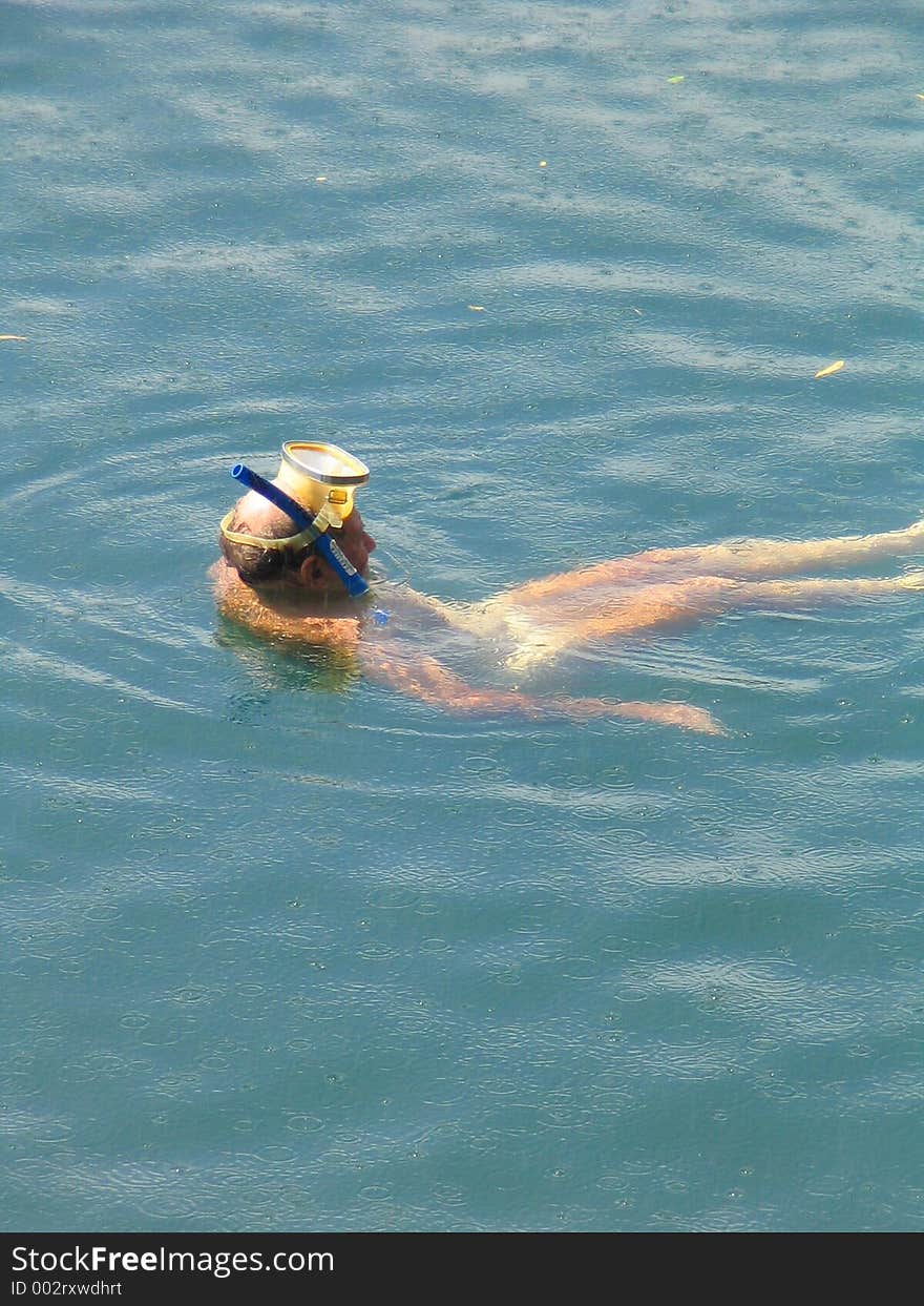 Man having a swim. Man having a swim