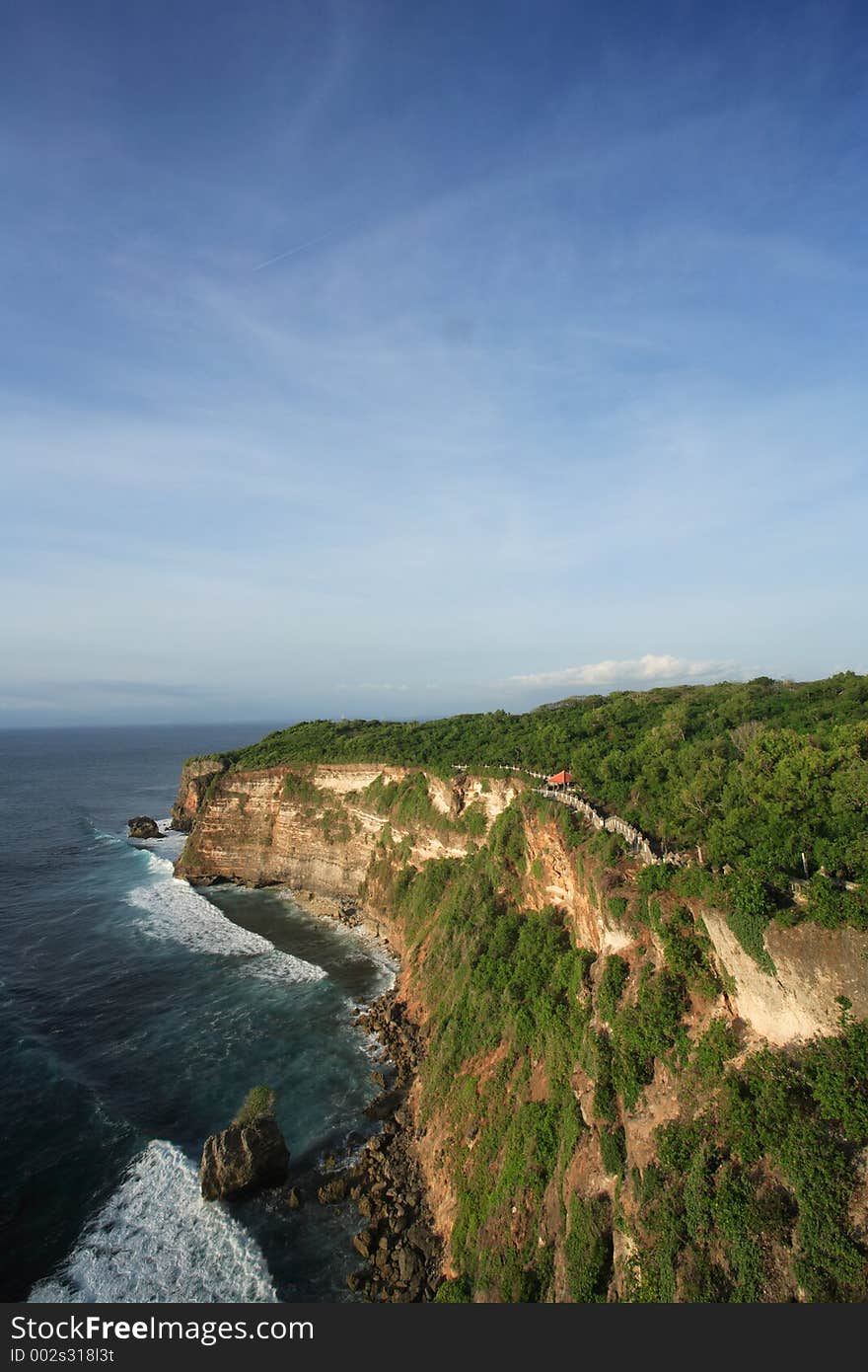 The sun is about to set at Uluwatu Temple. The sun is about to set at Uluwatu Temple