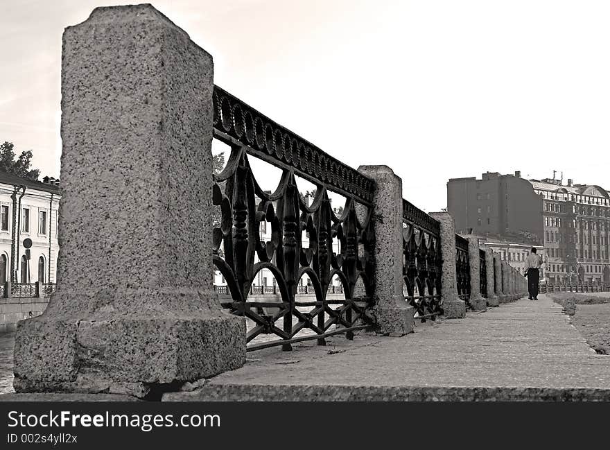 Moika river embankment (sepia)