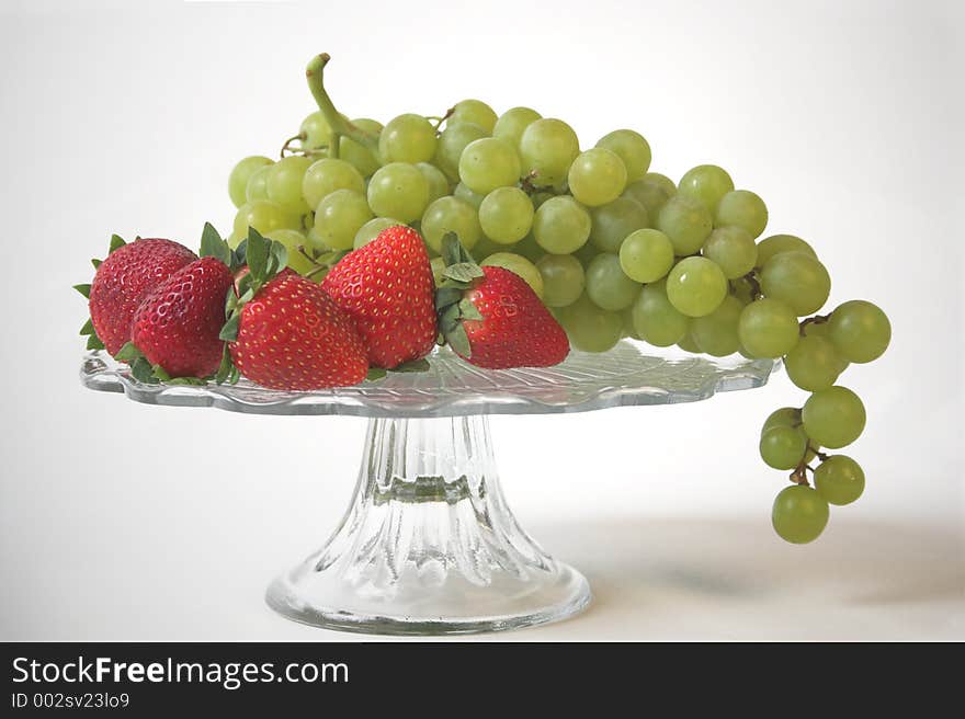 Grapes and strawberries. Grapes and strawberries