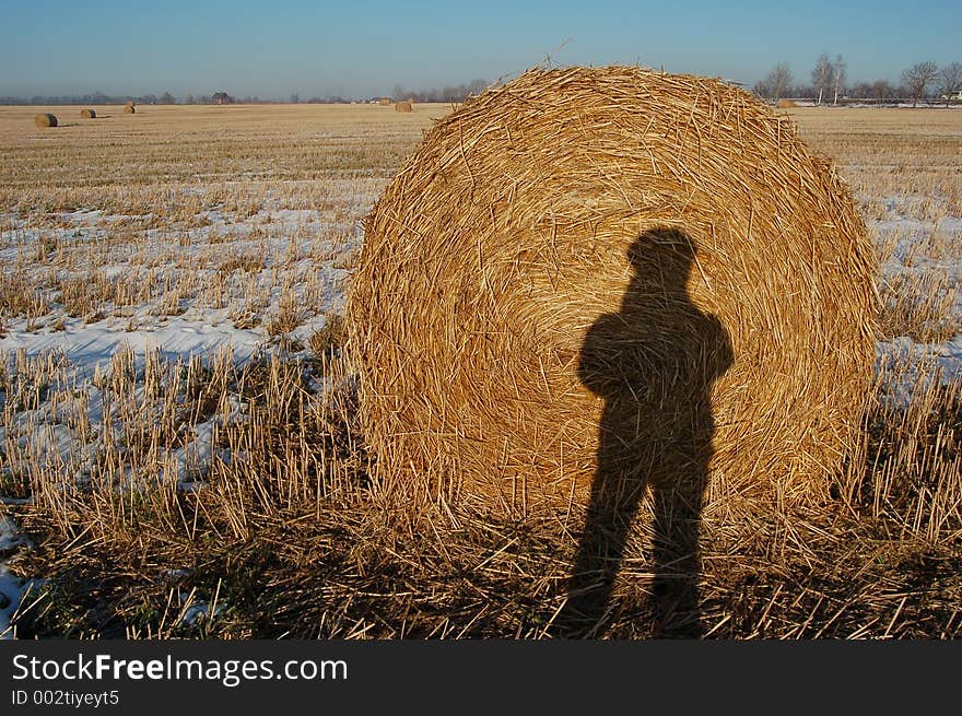 Shadow of photographer on the binder