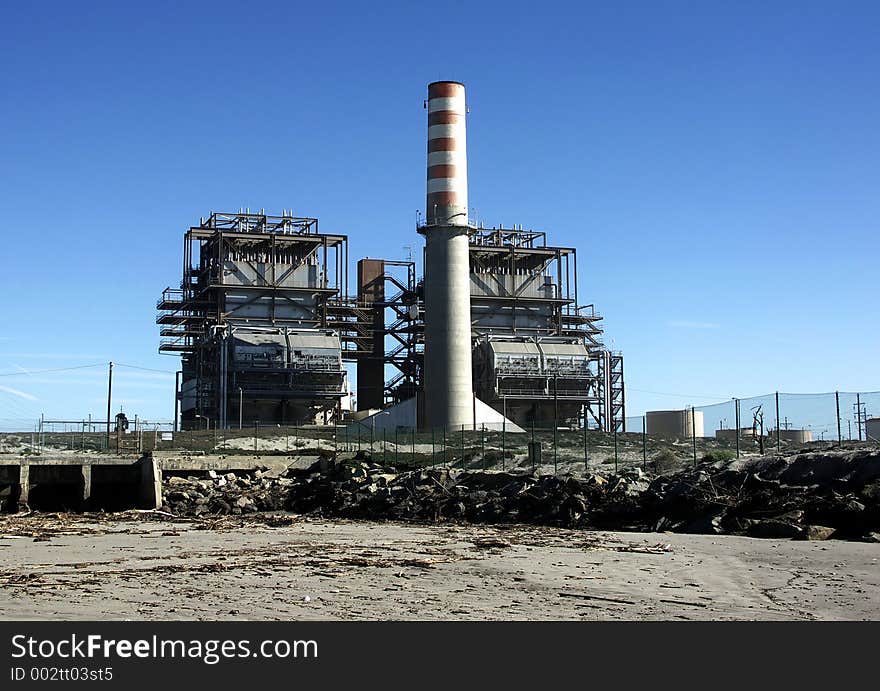 Power plant at the beach