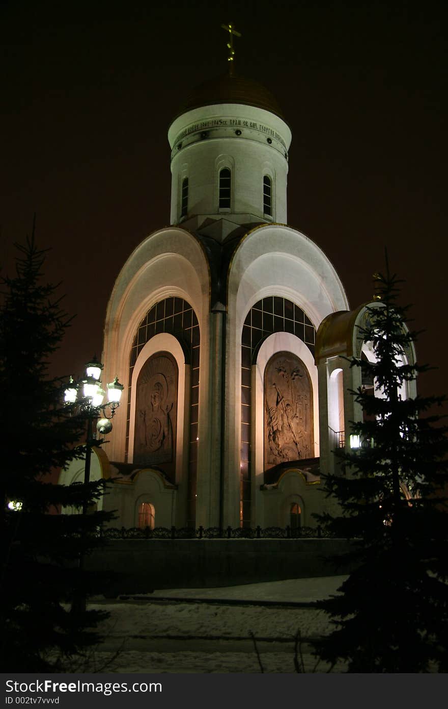 Saint George temple on the Poklonnaya Mountain