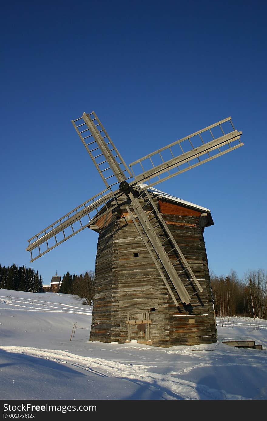 A windmill in Russian countryside