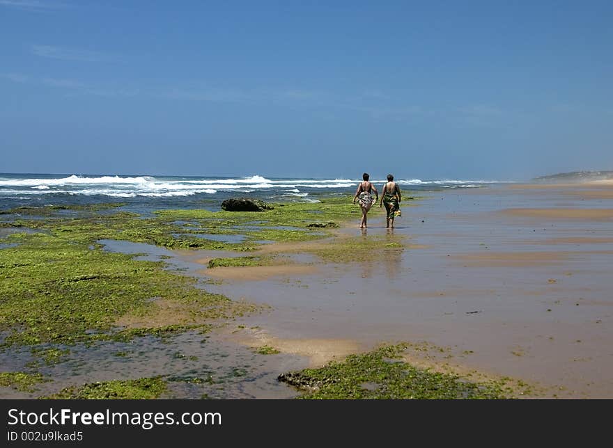 Two ladies on beach