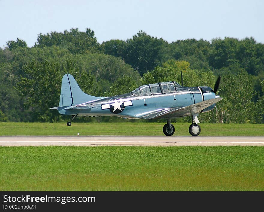 Dive Bomber Takeoff at an airshow