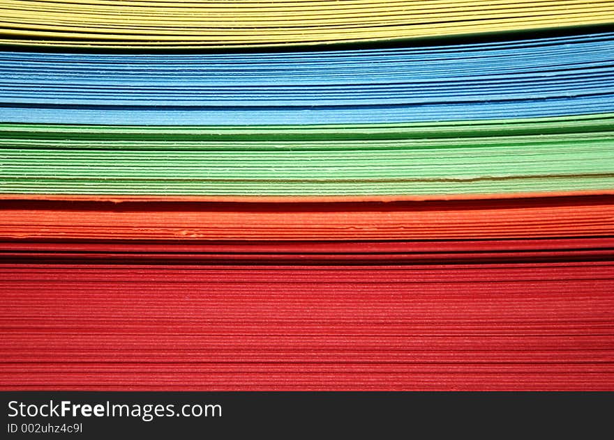 Yellow, blue, green, orange and red folders. Yellow, blue, green, orange and red folders