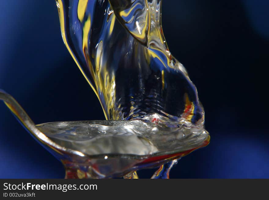 Closeup of water and spoon. Closeup of water and spoon