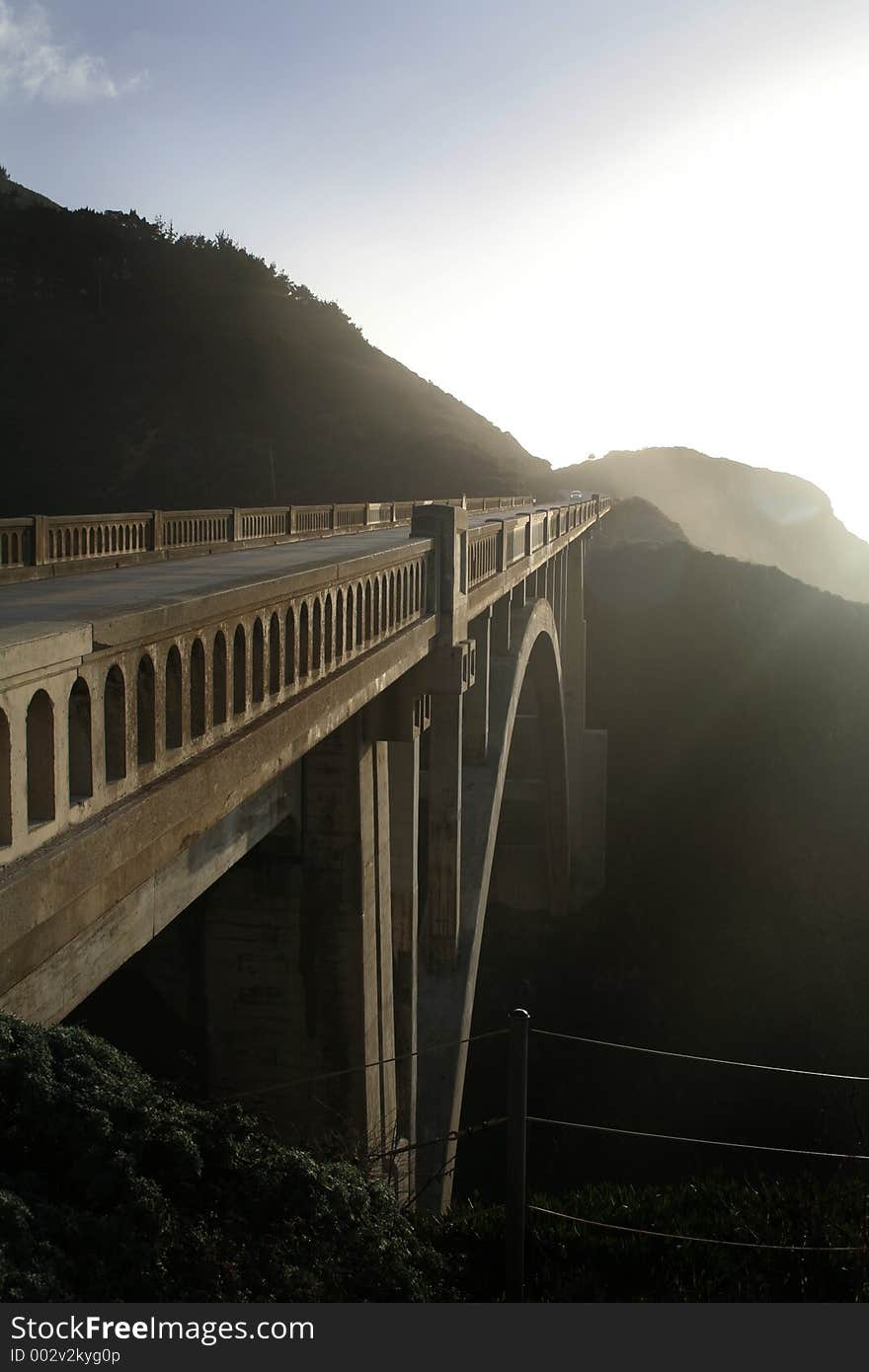 Rocky Creek Bridge on Highway 1 near Big Sur in California. Rocky Creek Bridge on Highway 1 near Big Sur in California