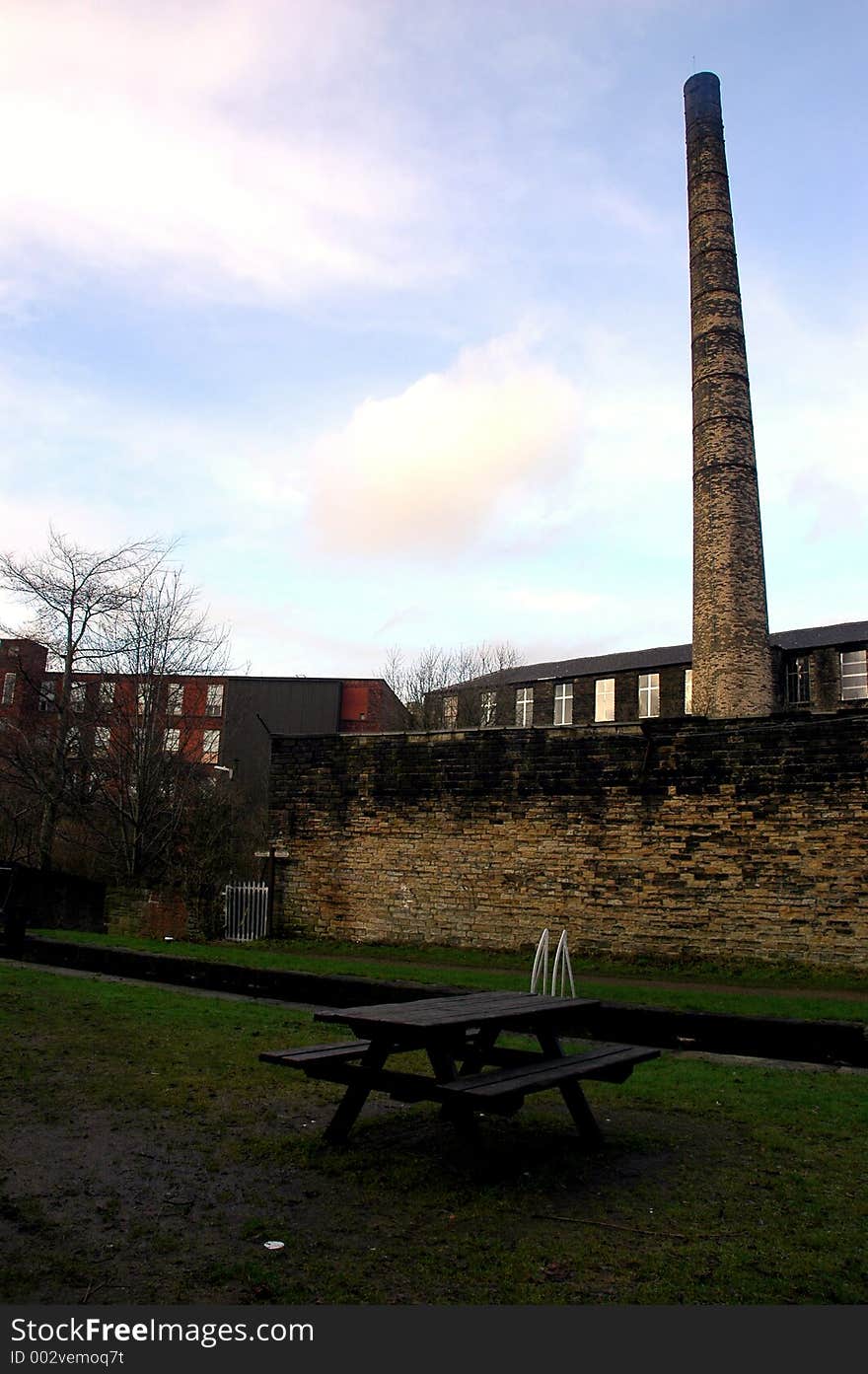 Bench And Old Mill