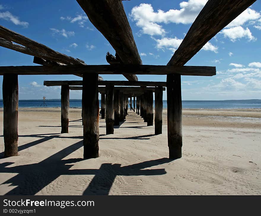 Under pier